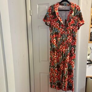 Lucy & yak Ragan cotton jumpsuit - Giddy Up Print